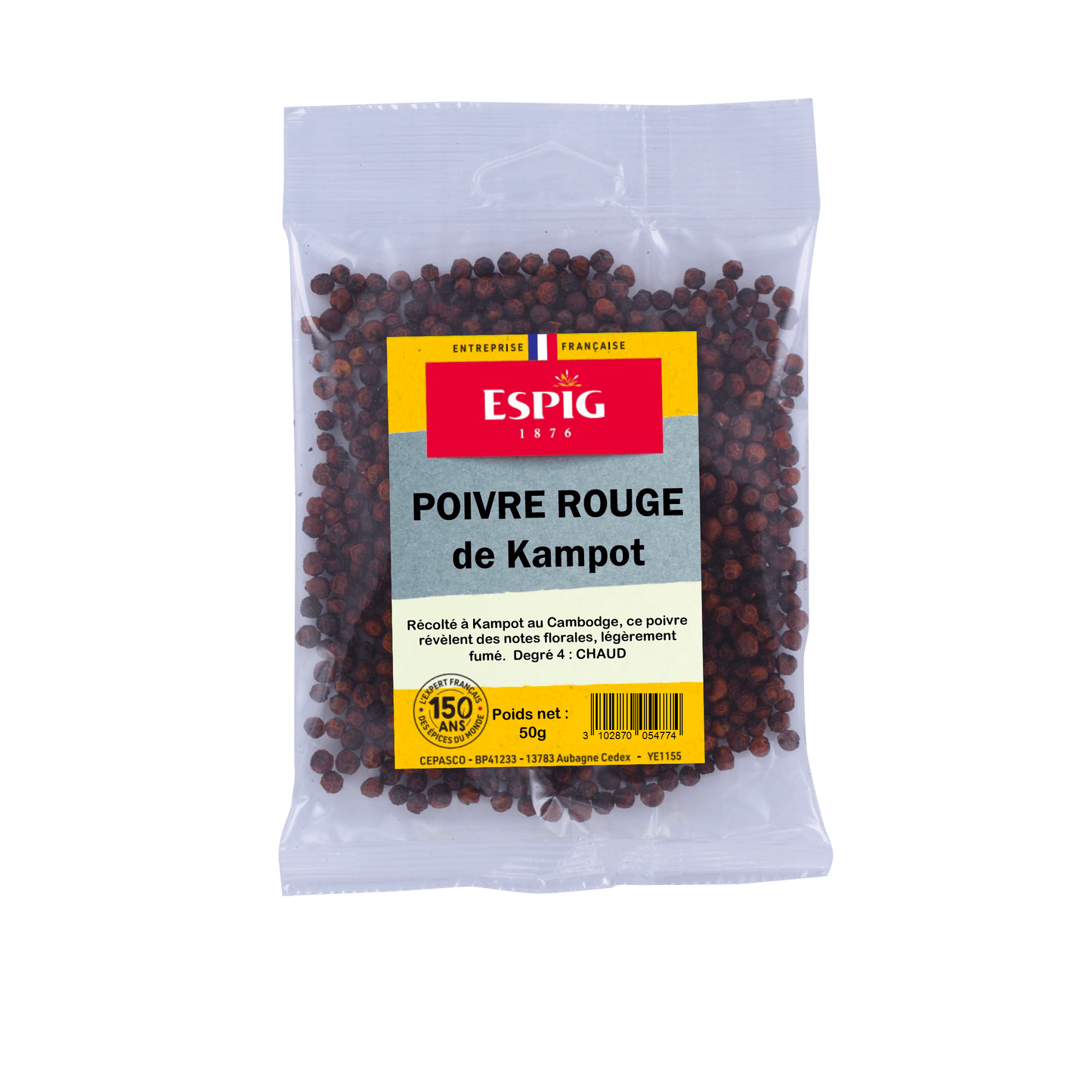ESPIG - POIVRE ROUGE DU KAMPOT - 50g